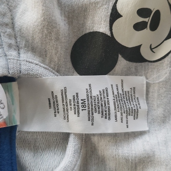 3/$18 - Mickey Hooded Sweatshirt 18M - Picture 2 of 2